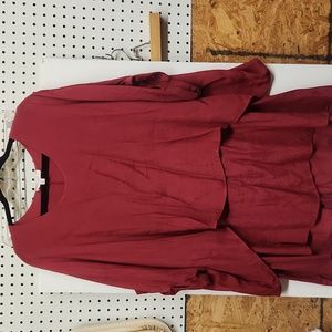 Umgee layered top 2XL cranberry red EUC tub 10